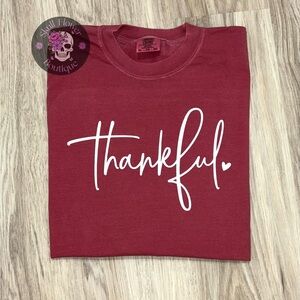Comfort Colors Brick Thankful Tee